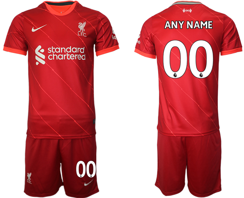 Men 2021-2022 Club Liverpool home red customized Soccer Jersey->customized soccer jersey->Custom Jersey